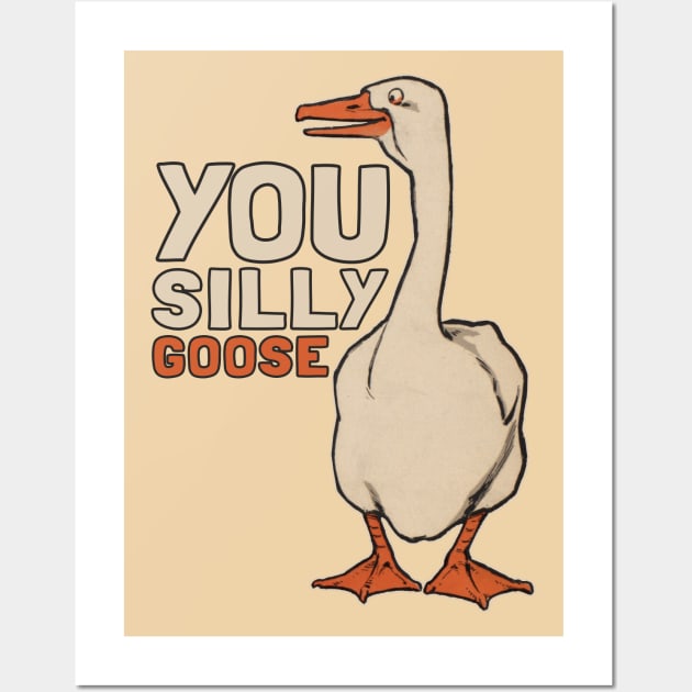 Vintage Funny Goose Wall Art by KewaleeTee